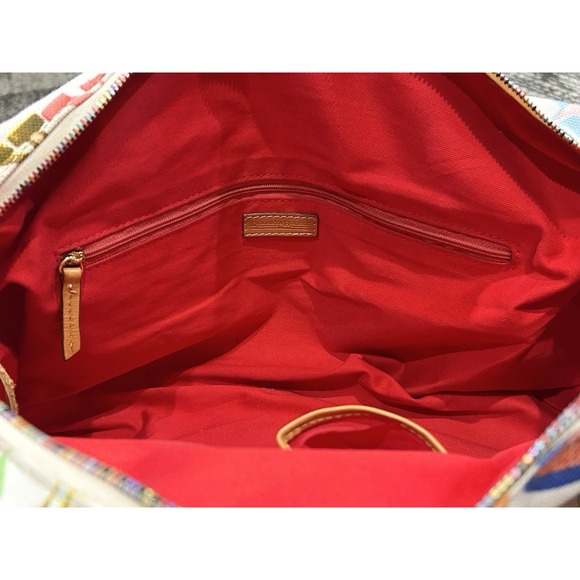 Authentic Dooney & Bourne Signature Logo Multicolor Canvas Duffle Style Bag - Picture 10 of 16
